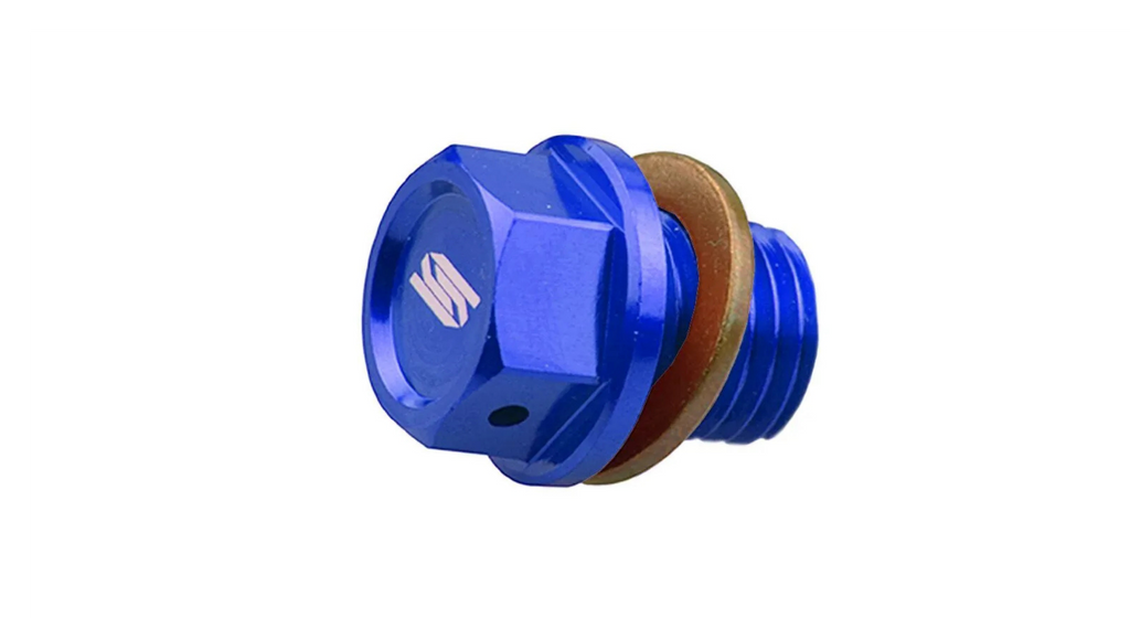 bouchon de vidange magnetique scar ktm husqvarna gasgas bleu 