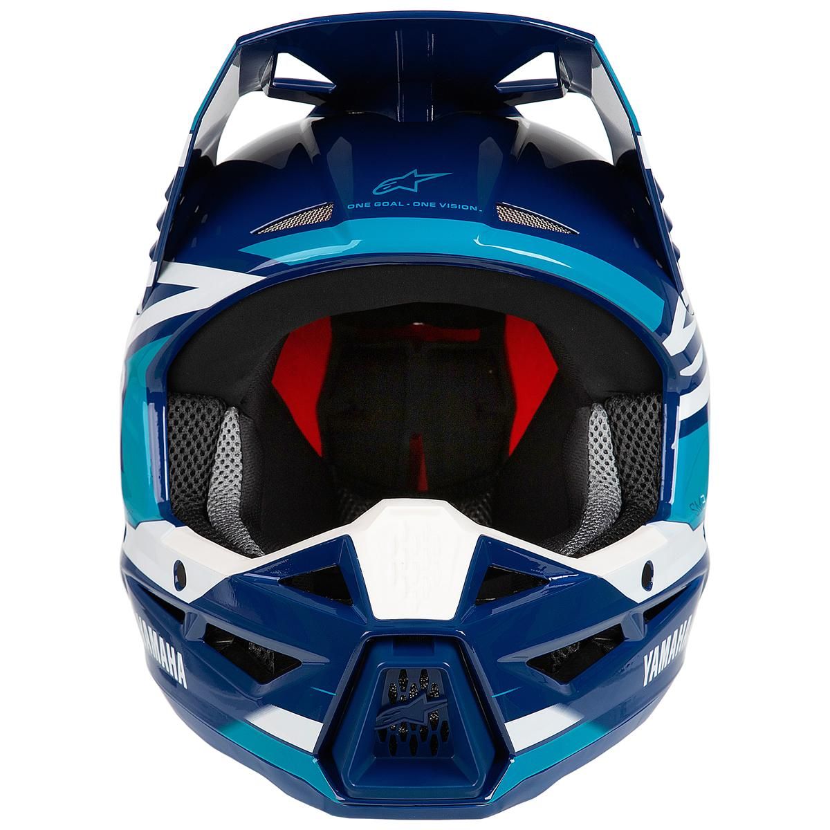 Casque Alpinestars S-M3 Yamaha bleu motocross enduro casque cross léger haute protection de face