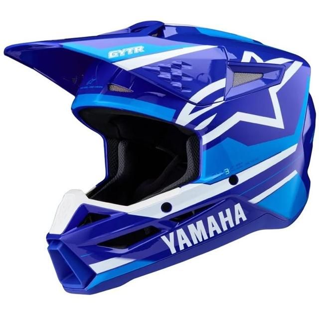 Casque Alpinestars S-M3 Yamaha bleu motocross enduro casque cross léger haute protection