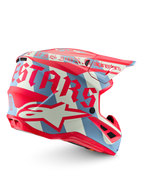 casque motocross Alpinestars Supertech M7 Beast Coast édition limitée pour cross et enduro, casque off-road ultra léger avec protection maximale, ventilation avancée et confort premium de dos