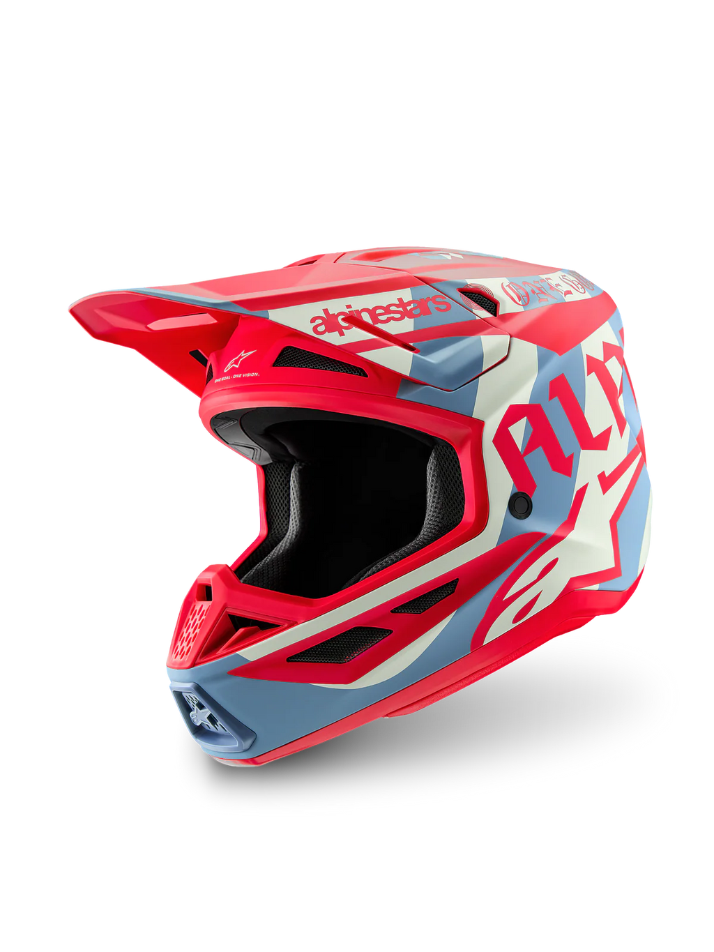 casque motocross Alpinestars Supertech M7 Beast Coast édition limitée pour cross et enduro, casque off-road ultra léger avec protection maximale, ventilation avancée et confort premium de coté
