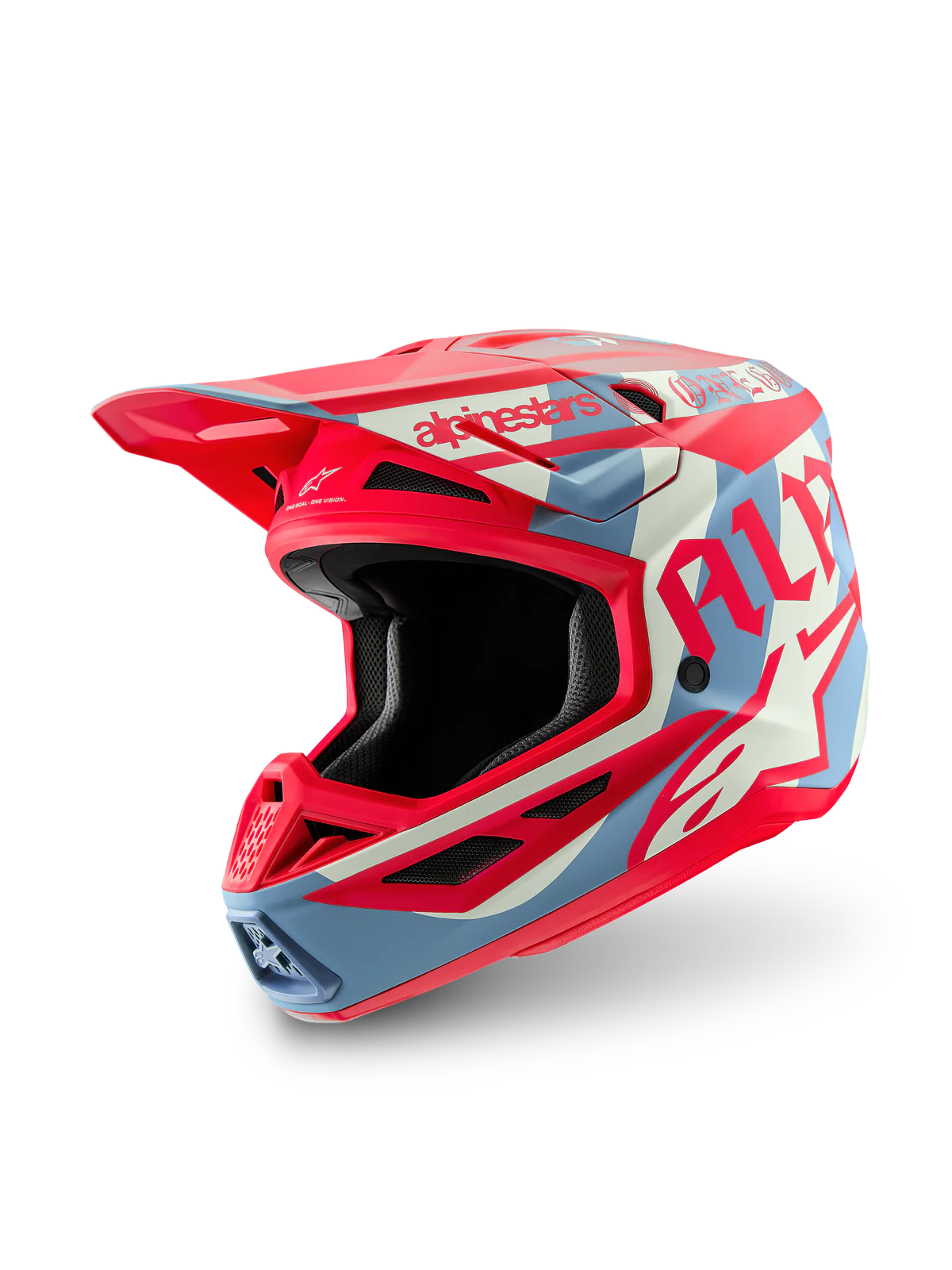 casque motocross Alpinestars Supertech M7 Beast Coast édition limitée pour cross et enduro, casque off-road ultra léger avec protection maximale, ventilation avancée et confort premium de coté