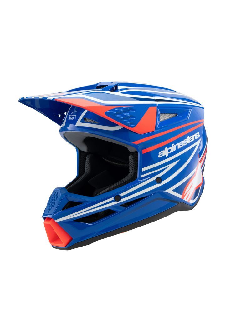 Casque Enfant S-M3 Bleu Rouge Blanc ALPINESTARS
