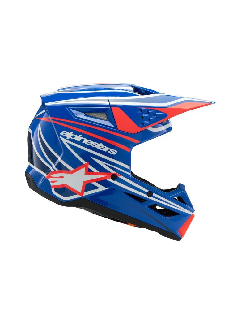 Casque Enfant S-M3 Bleu Rouge Blanc ALPINESTARS