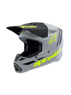 Casque Enfant S-M3 Gris/Jaune Fluo Mat ALPINESTARS
