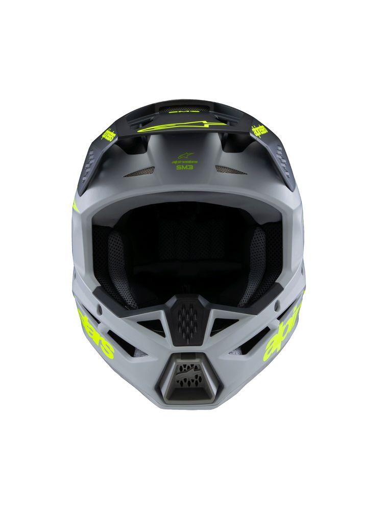 Casque Enfant S-M3 Gris/Jaune Fluo Mat ALPINESTARS