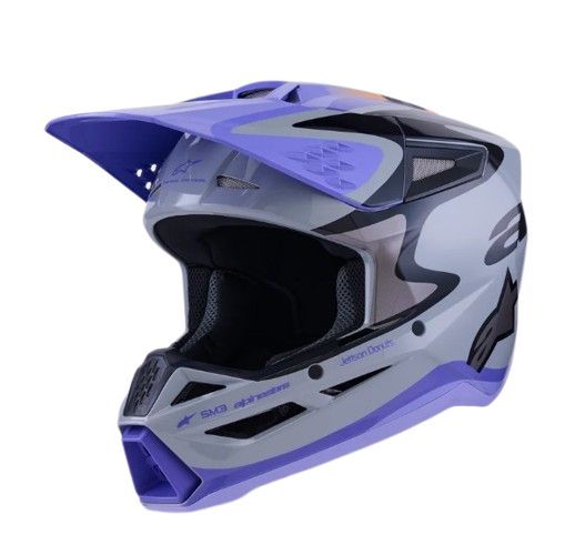 Casque Enfant S-M3 Jettson Gris/Violet ALPINESTARS