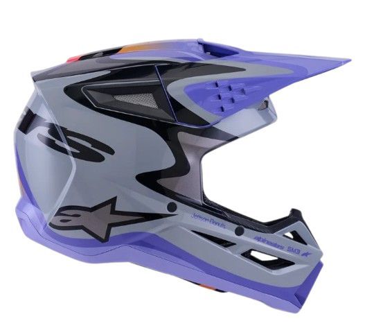 Casque Enfant S-M3 Jettson Gris/Violet ALPINESTARS