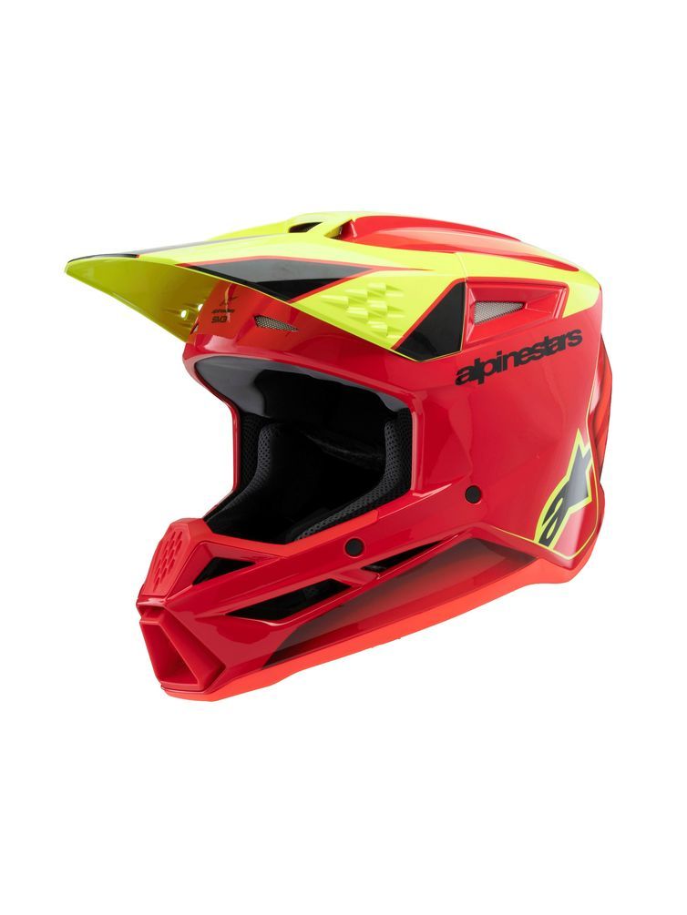 Casque Enfant S-M3 Rouge/Jaune Fluo ALPINESTARS