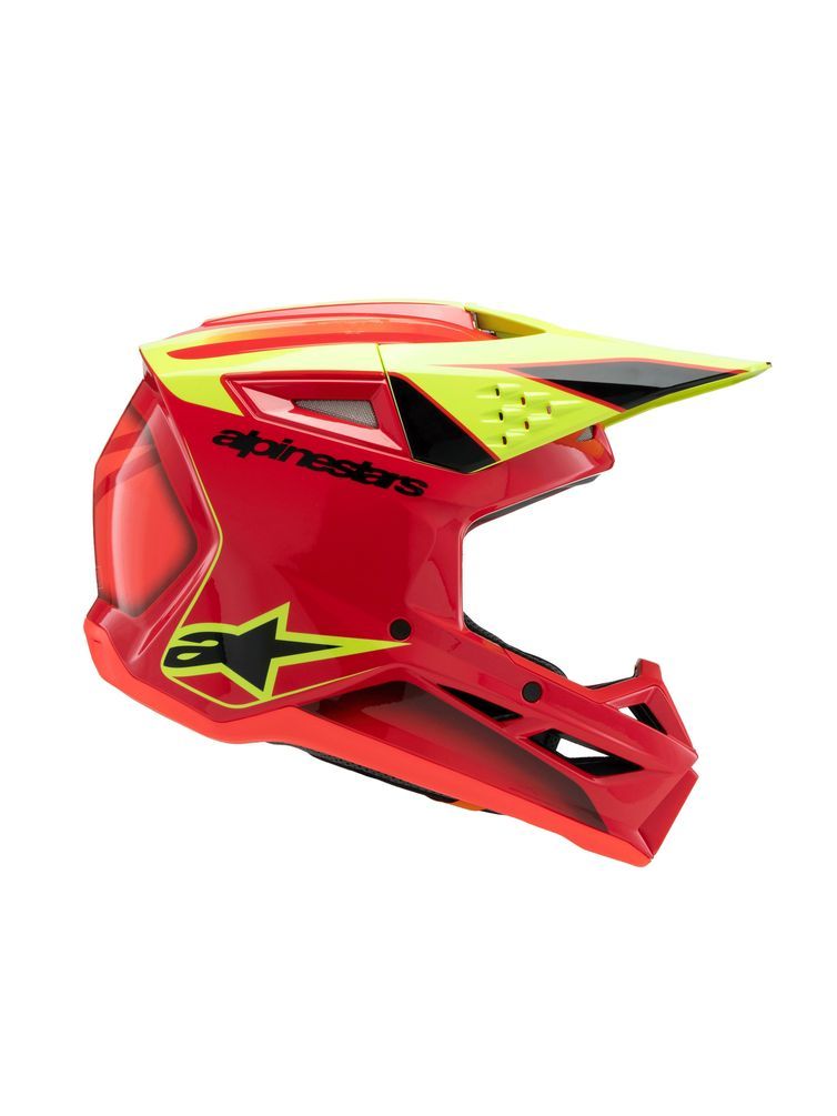 Casque Enfant S-M3 Rouge/Jaune Fluo ALPINESTARS