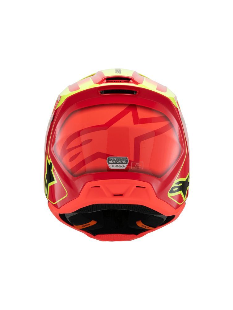 Casque Enfant S-M3 Rouge/Jaune Fluo ALPINESTARS