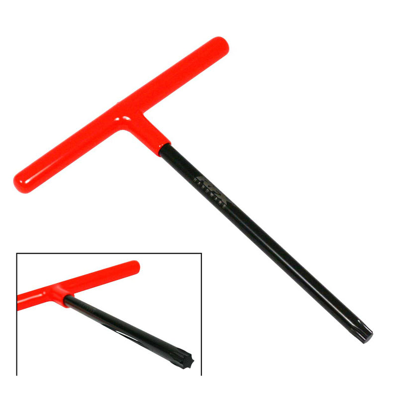 Clé en T Torx T45 RFX Pro Series noir et orange à poignée caoutchouc pour vis de couronne et de disque KTM