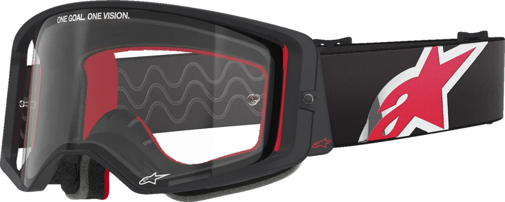 Masque Supertech Corp Clear Noir Rouge ALPINESTARS