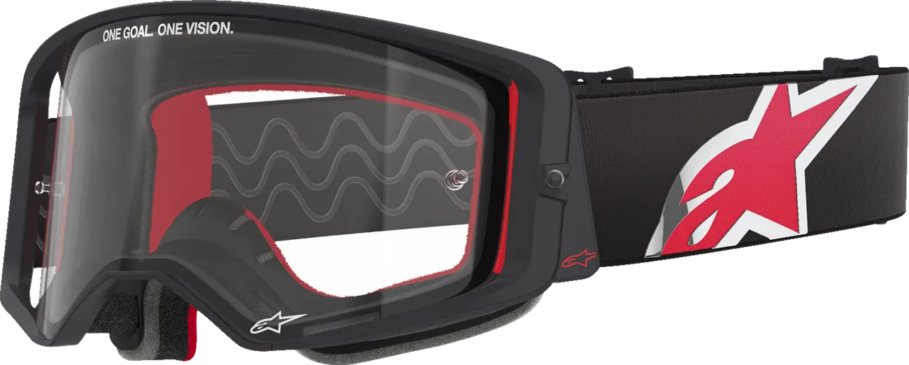 Masque Supertech Corp Clear Noir Rouge ALPINESTARS