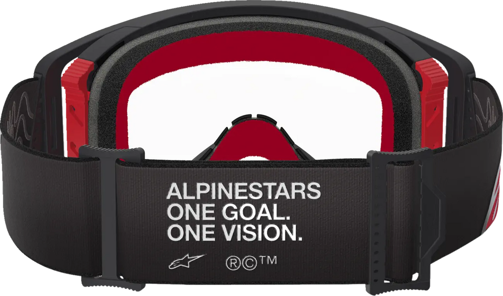 Masque Supertech Corp Clear Noir Rouge ALPINESTARS