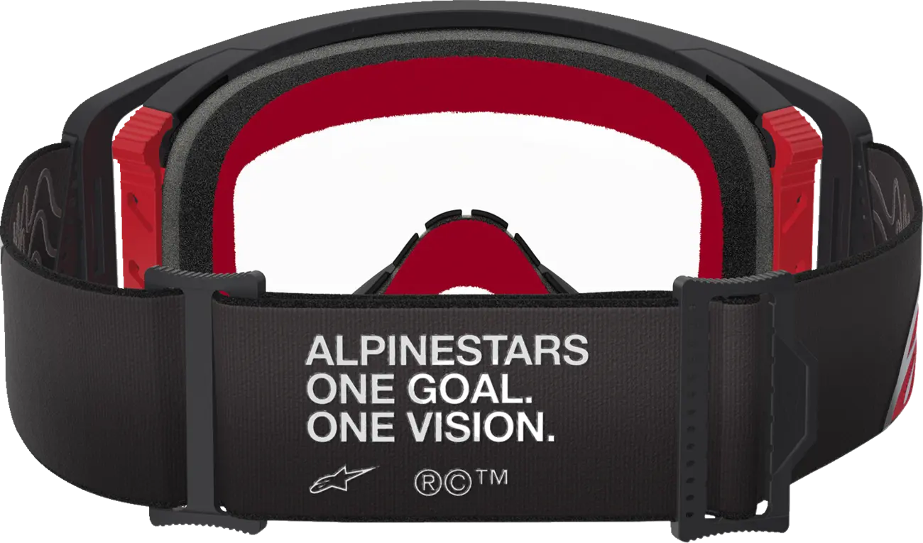 Masque Supertech Corp Clear Noir Rouge ALPINESTARS