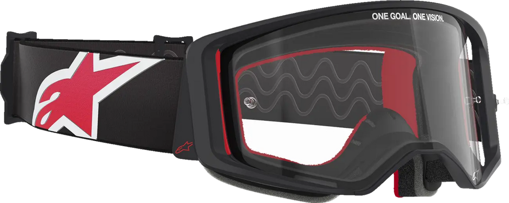 Masque Supertech Corp Clear Noir Rouge ALPINESTARS