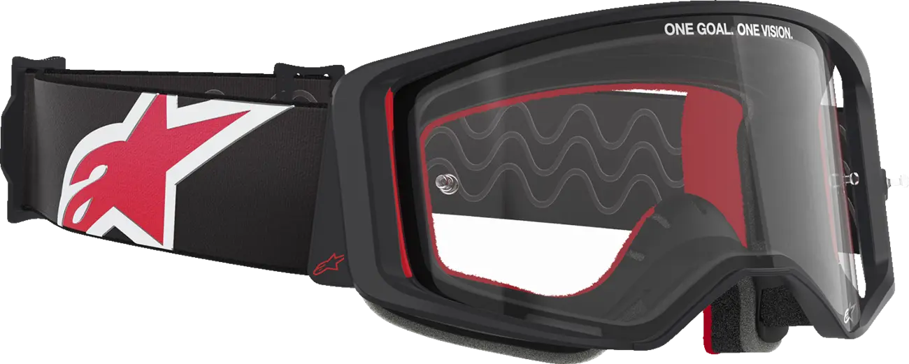 Masque Supertech Corp Clear Noir Rouge ALPINESTARS