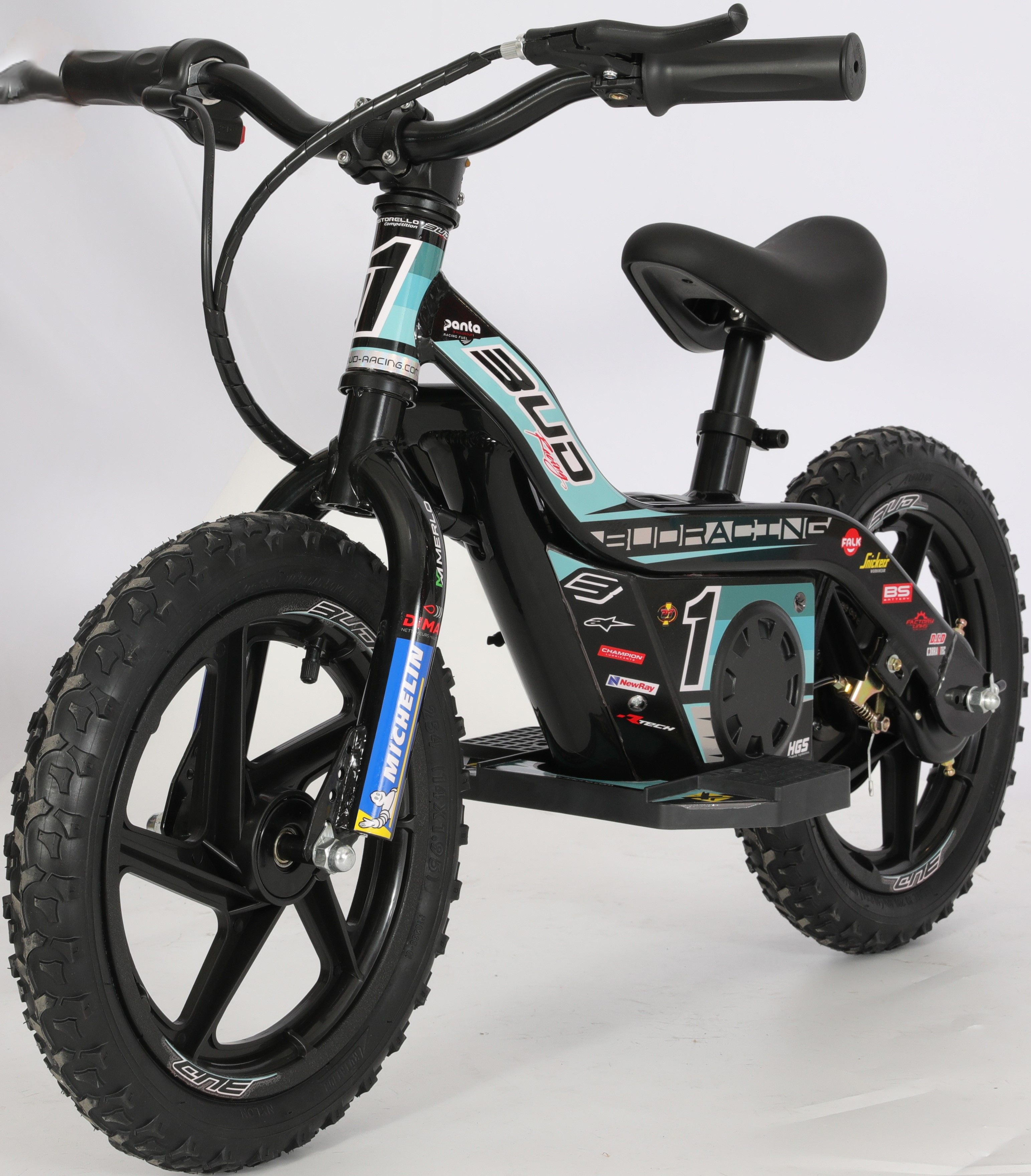 Draisienne Electrique 12'' Bleu Aqua BUD RACING