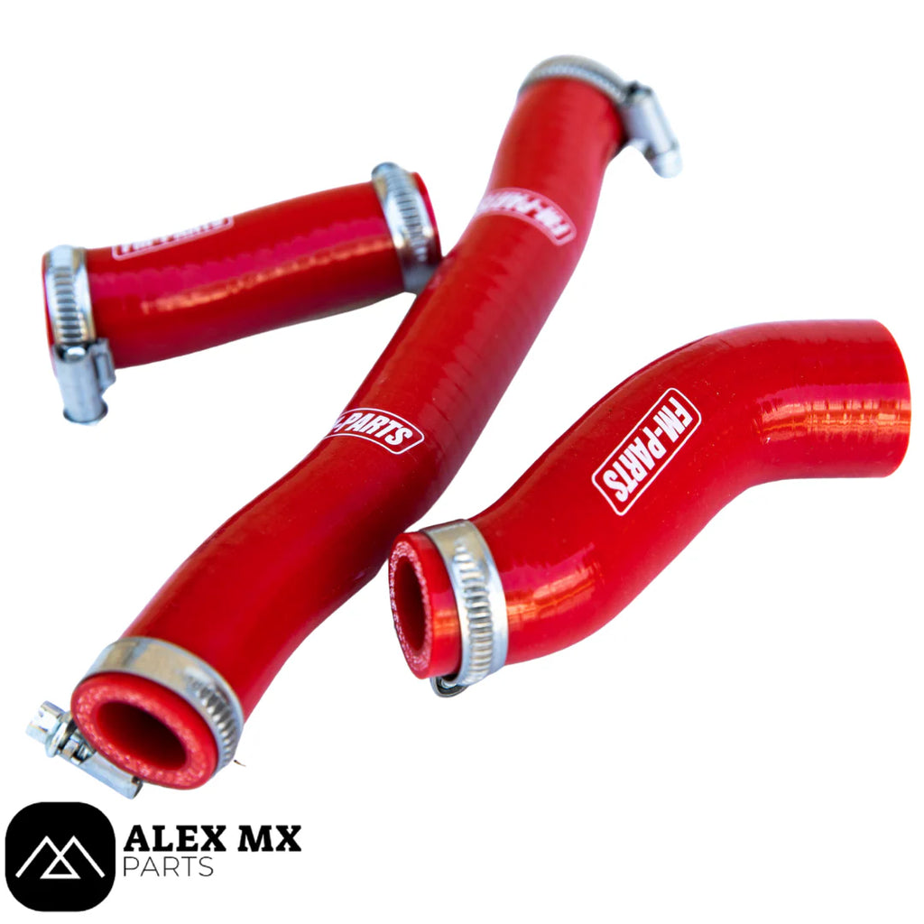 Durite renforcée FM-PARTS GasGas en silicone haute résistance pour enduro hard enduro rouge