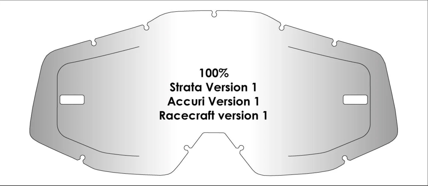 ecran airscreen anti buee compatible lunettes 100 accuri v1 enduro motocross