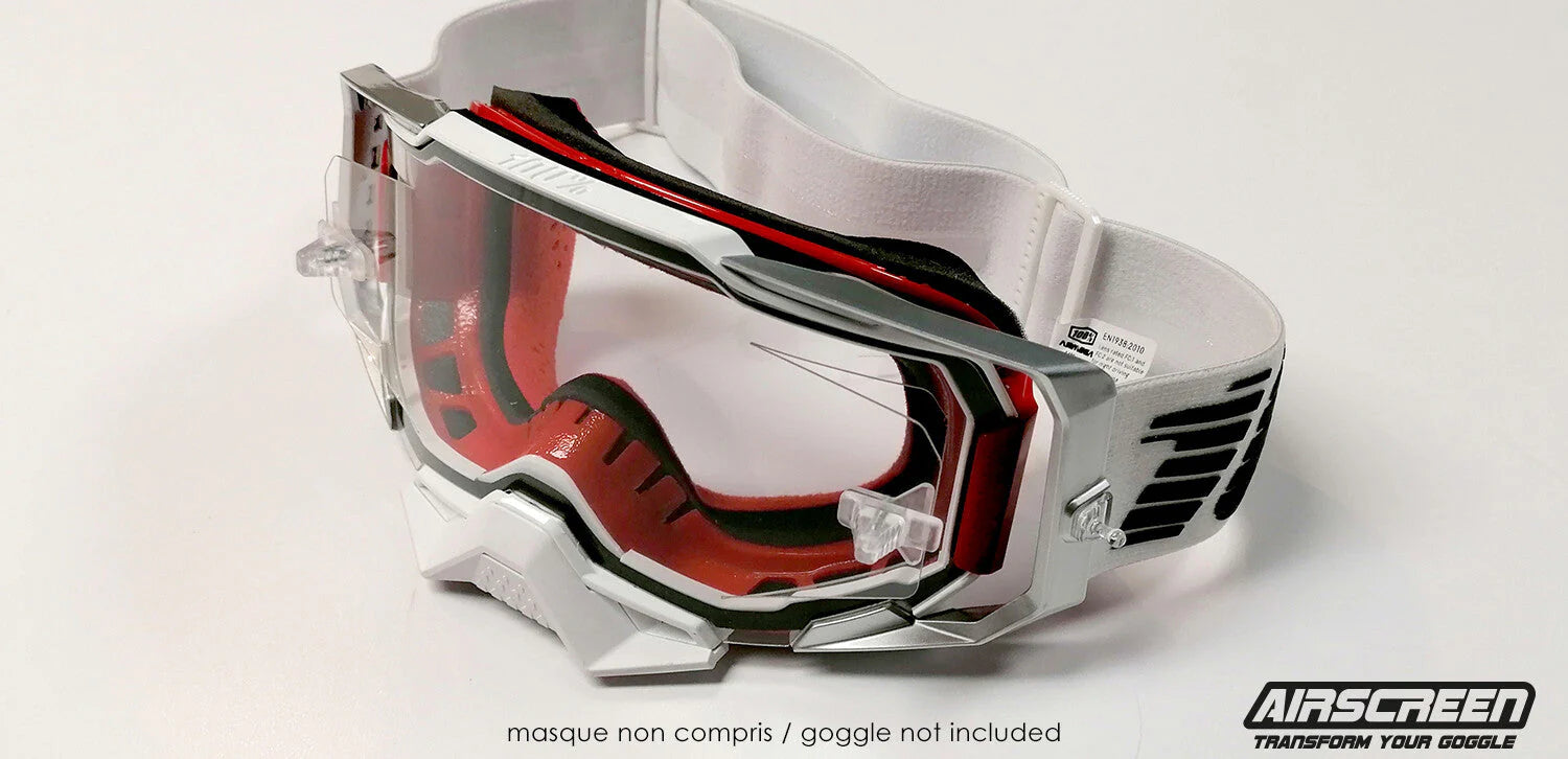 ecran airscreen anti buee compatible lunettes enduro motocross toutes marques