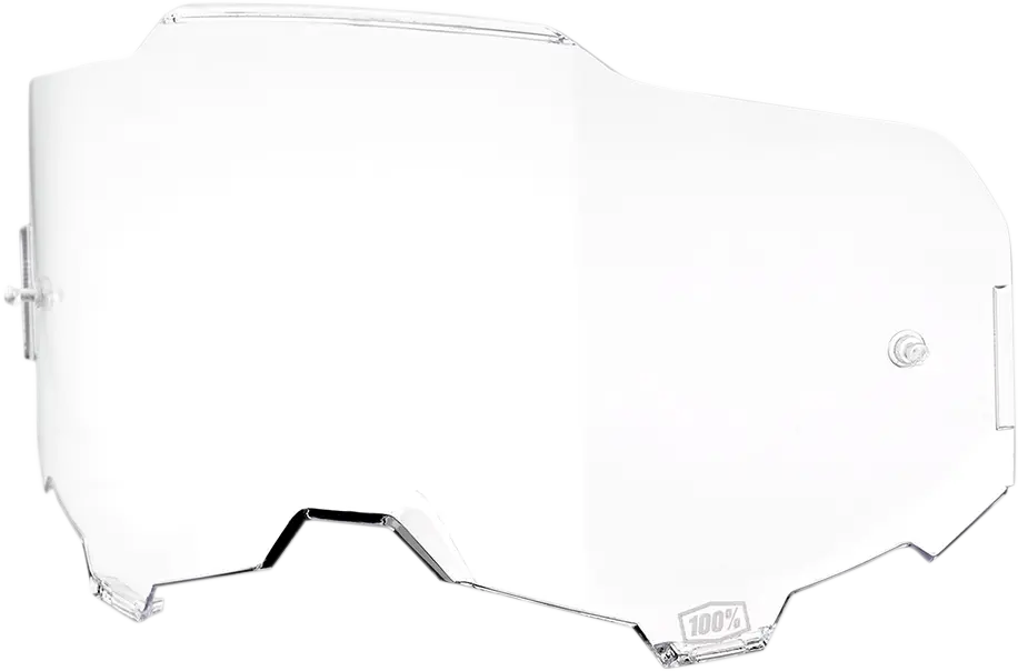 Écran clair 100% Armega pour masque motocross et enduro offrant une vision parfaite et une protection optimale contre les projections