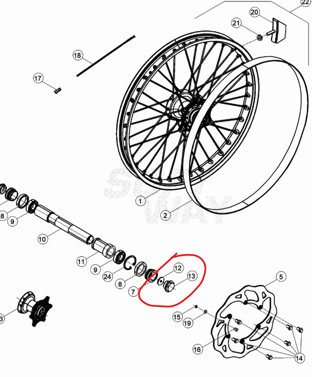 ecrou-axe-roue-avant-beta-rr-2t-4t-xtrainer-oem-020-41-006-00-00