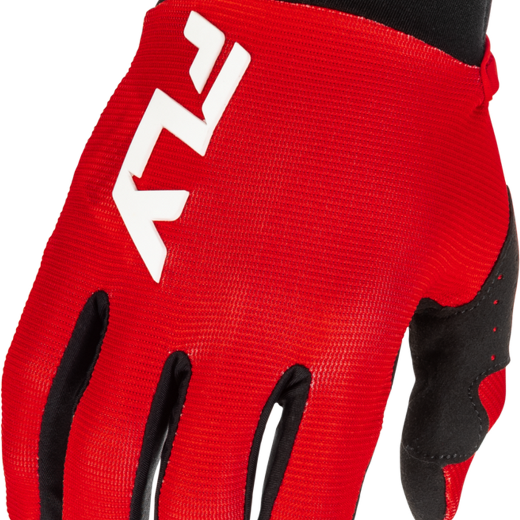 Gant FLY Racing F-16 2026 rouge noir blanc cross enduro - vue de dessus