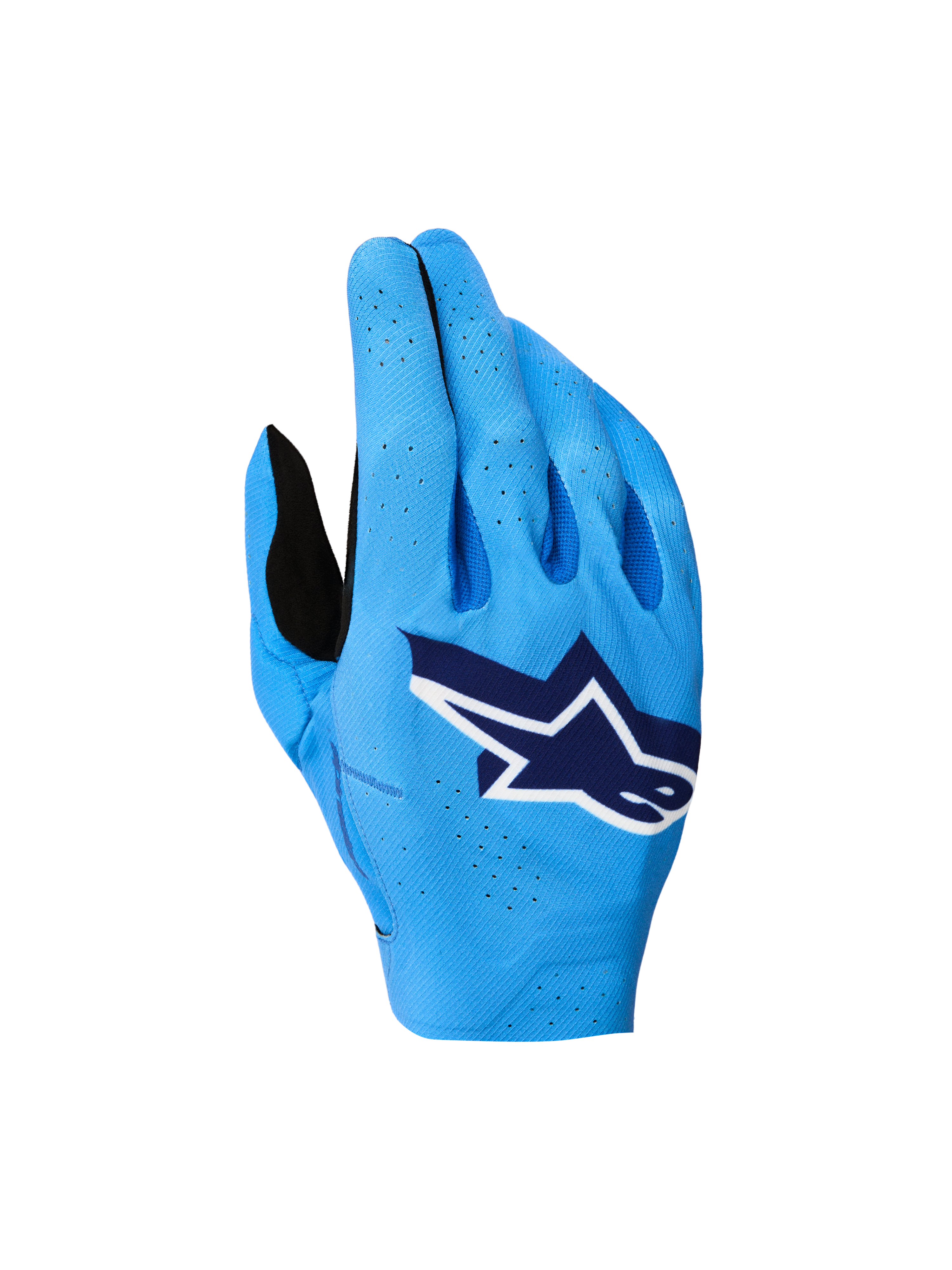 Gants cross Alpinestars Supertech MX 2027 bleus réf 3560627-7283 vue de dessus