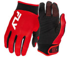 Gants FLY Racing F-16 rouge cross enduro - paire dessus et paume