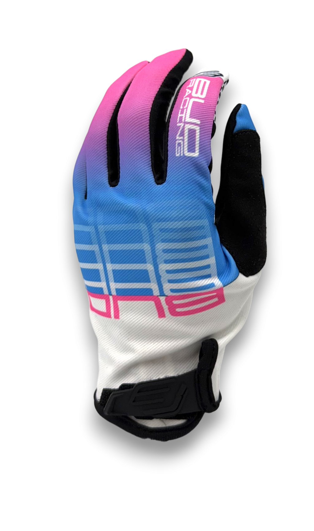 Gants Enfant SX Lite Neon  Blanc/Bleu/Rose BUD RACING