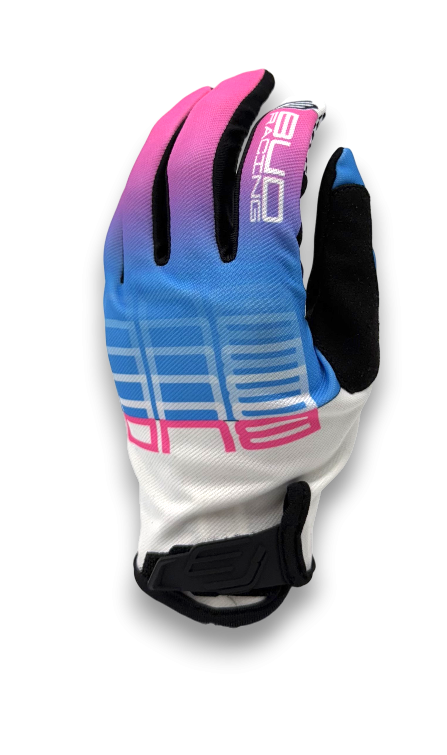 Gants Enfant SX Lite Neon  Blanc/Bleu/Rose BUD RACING