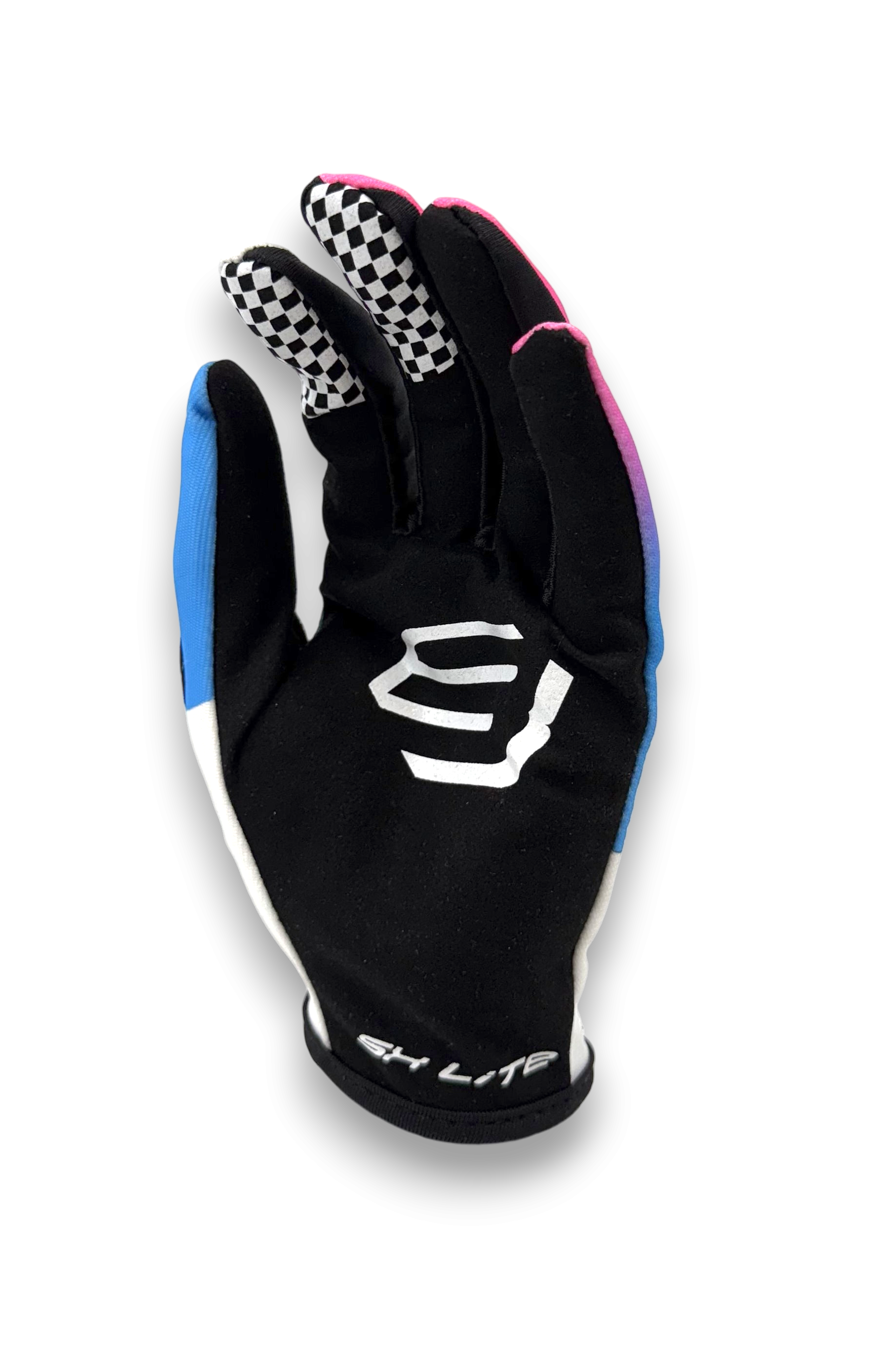 Gants Enfant SX Lite Neon  Blanc/Bleu/Rose BUD RACING