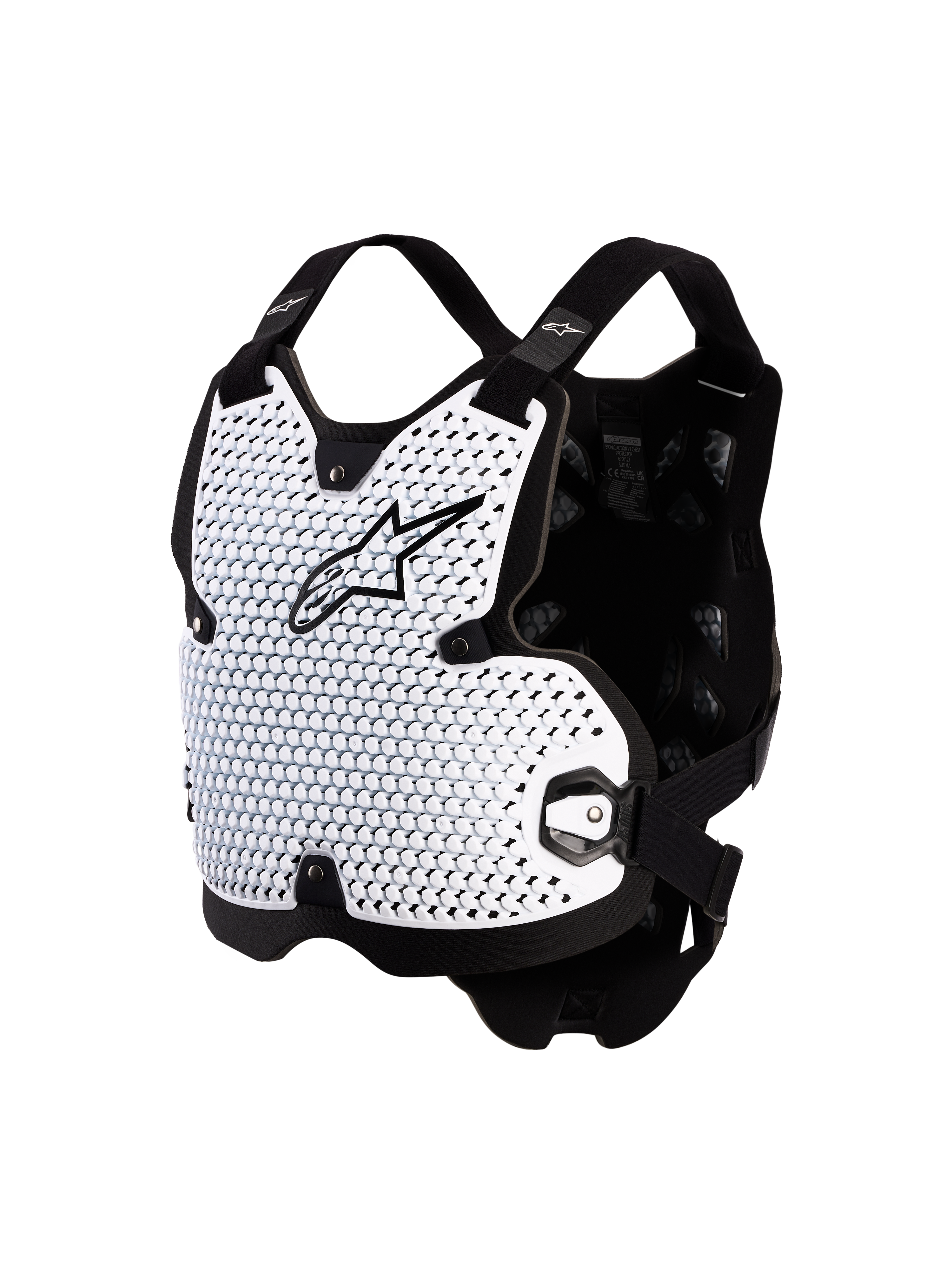 Gilet de protection Alpinestars Bionic Action V2 blanc et noir réf 6700127-21 vue de face
