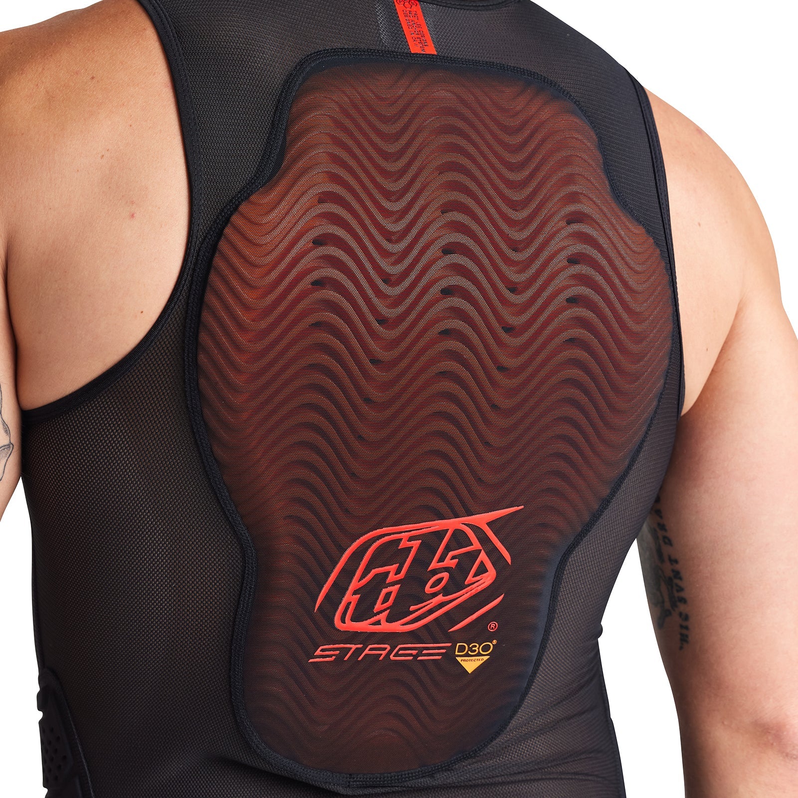 Gilet de protection Troy Lee Designs Stage Ghost D3O - détail de la dorsale D3O Viper EN 1621-2