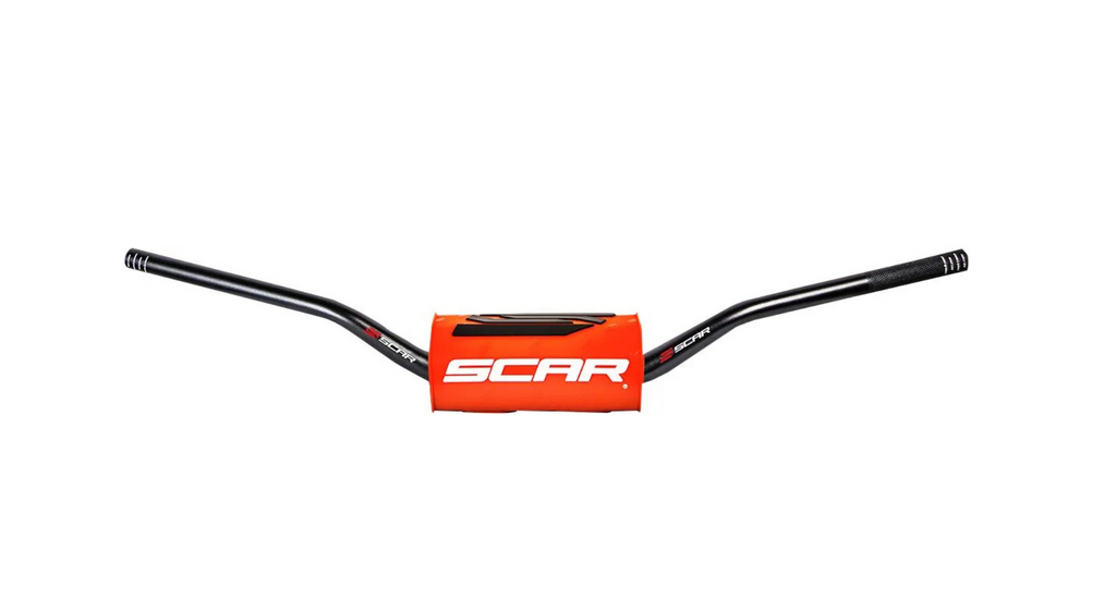 guidon scar o2 orange 28 6 mm moto cross enduro aluminium haute performance