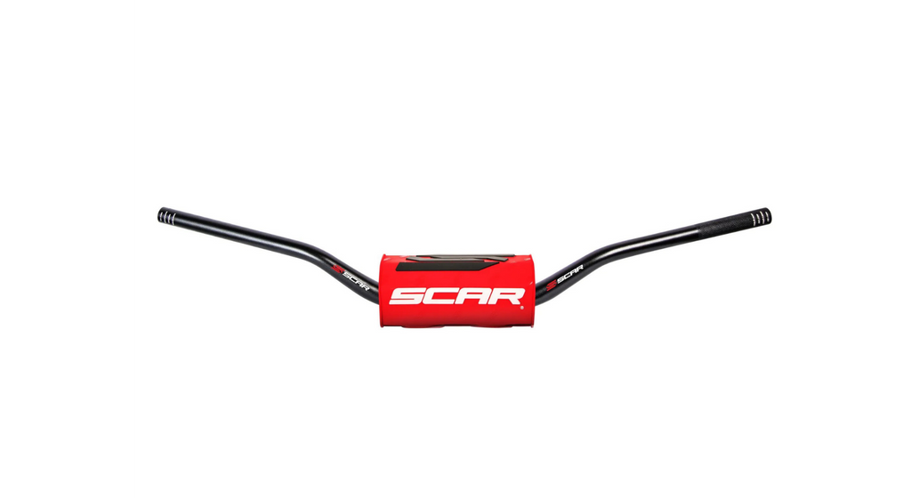 guidon scar o2 rouge 28 6 mm moto cross enduro aluminium haute performance