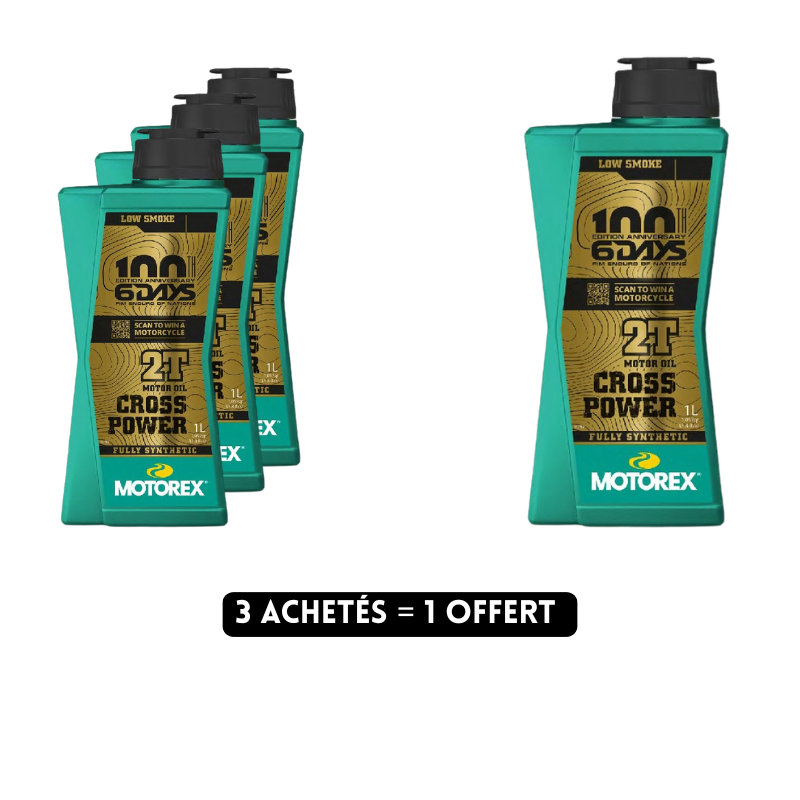 huile motorex cross power 2t offre 3 1 gratuit motocross enduro