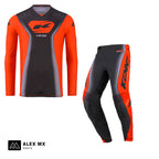 Tenue motocross Kenny Performance 2027 orange : ensemble maillot et pantalon cross enduro