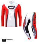 Ensemble motocross Kenny Performance 2027 rouge : maillot et pantalon cross enduro homme