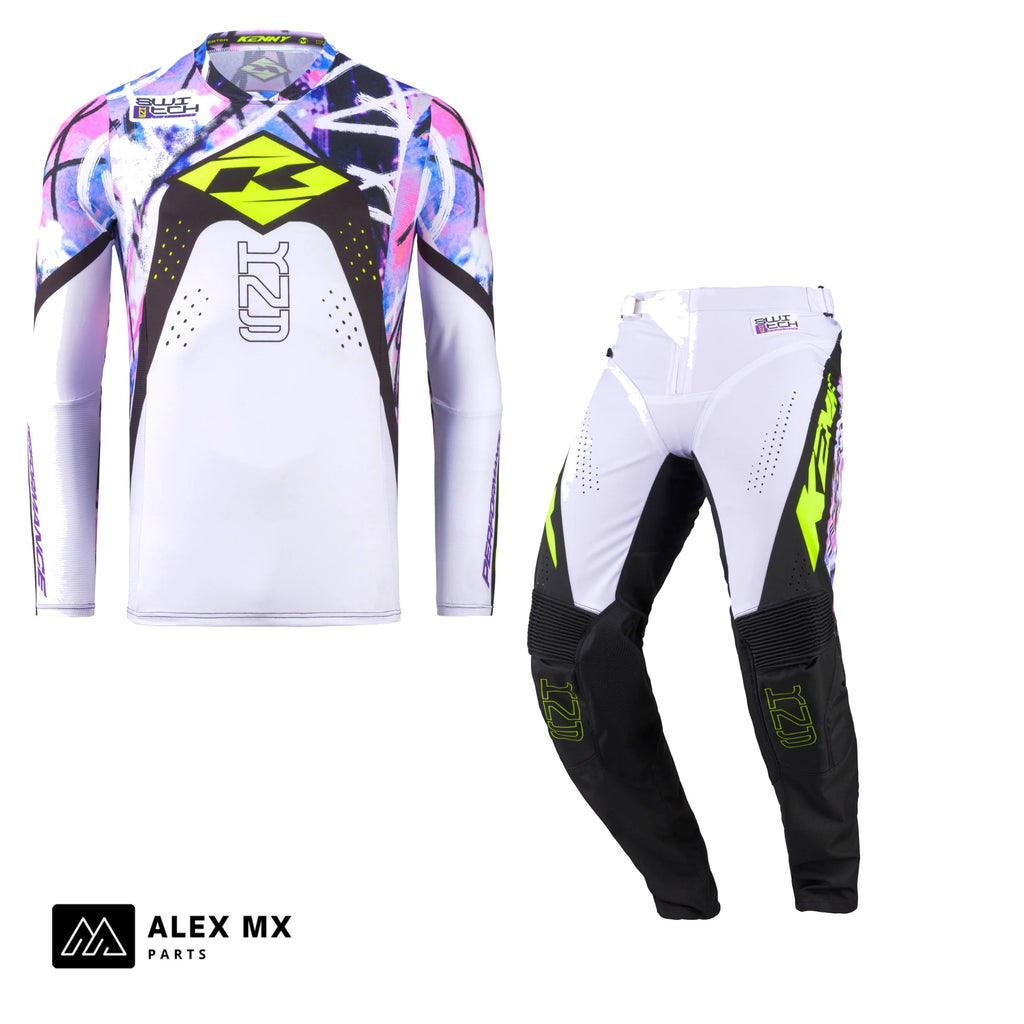 Tenue complète motocross Kenny Performance 2027 Switch, maillot et pantalon cross enduro