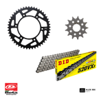 kit chaîne Beta RR, X-Trainer et RX 2010 à 2027 avec chaîne DID VX3, pignon Supersprox et couronne Moose Racing pour enduro et motocross haute performance