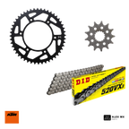 kit chaîne KTM 450 EXC-F 2017 à 2027 avec chaîne DID VX3, pignon Supersprox et couronne Moose Racing pour enduro et hard enduro transmission haute résistance