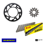 kit chaîne Sherco SEF 250 300 450 500 2010 à 2027 avec chaîne DID VX3, pignon Supersprox et couronne Moose Racing pour enduro et hard enduro haute performance