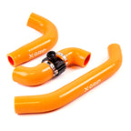 Kit durites de radiateur X-Grip orange pour KTM Husqvarna GasGas 250 300 TBI 2023 à 2027 avec support de sonde aluminium CNC