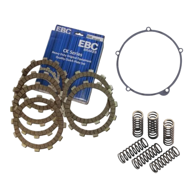 Kit embrayage complet EBC pour GasGas EC 250 et EC 300 de 1998 à 2011 avec disques garnis, ressorts renforcés et joint de carter