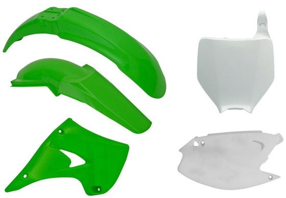 Kit plastique RTECH couleur origine pour Kawasaki KX 125 et KX 250 de 2003 à 2008