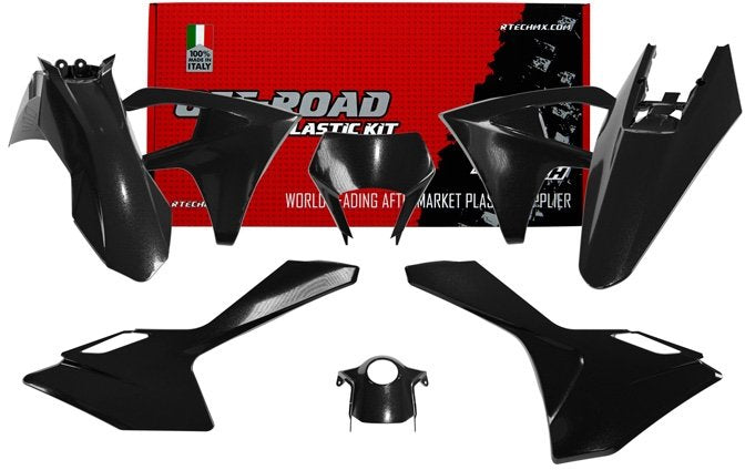 Kit plastique RTECH noir compatible GasGas EC et EC-F Enduro 2024 à 2027