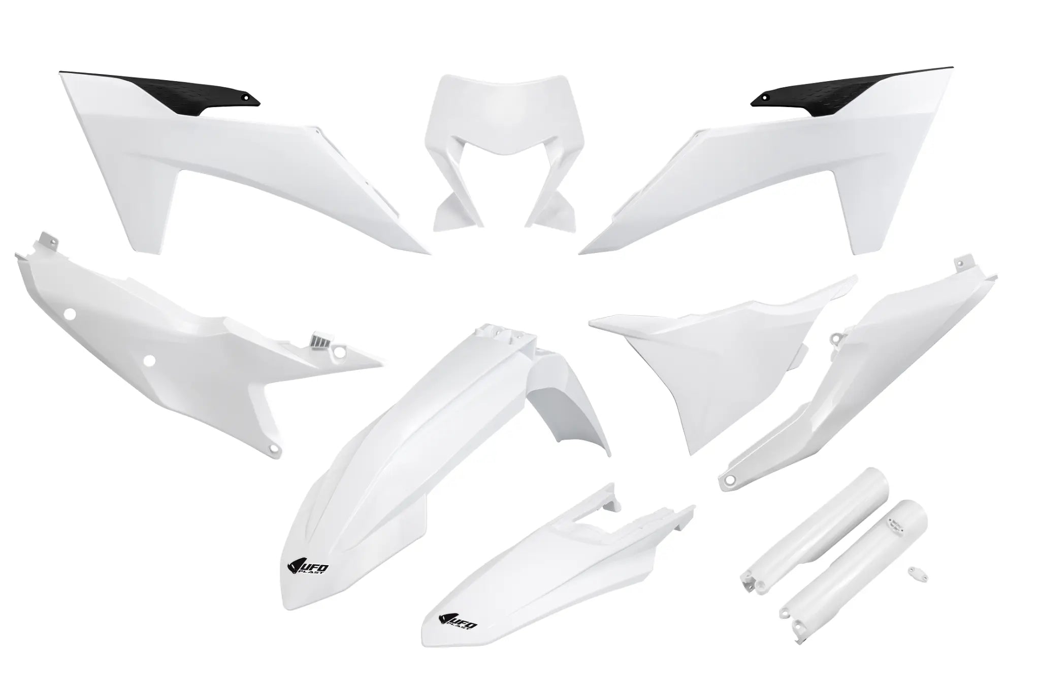 Kit Plastique Enduro KTM Orange Blanc UFO